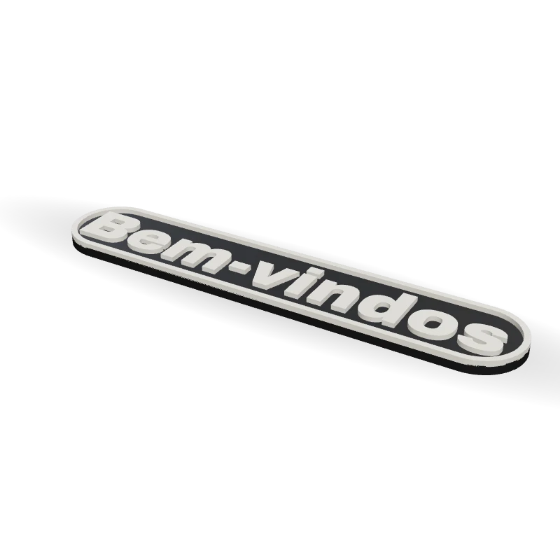Placa de boas-vindas