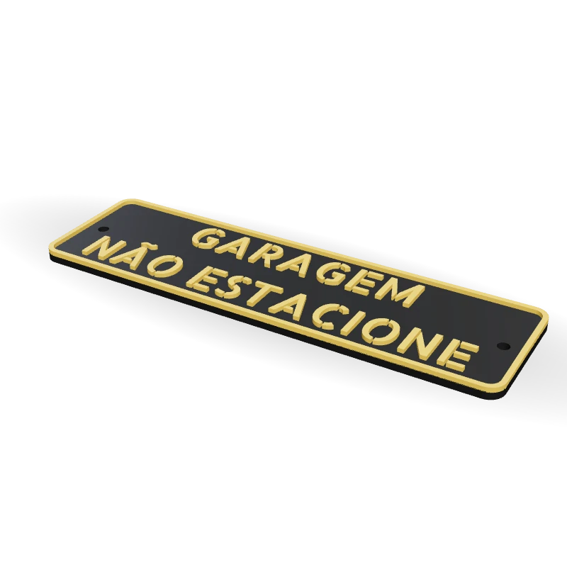 Placa de garagem em estêncil