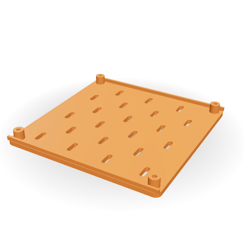 Placa perfurada 17 x 17 cm