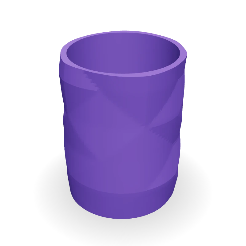Porta-lápis facetado