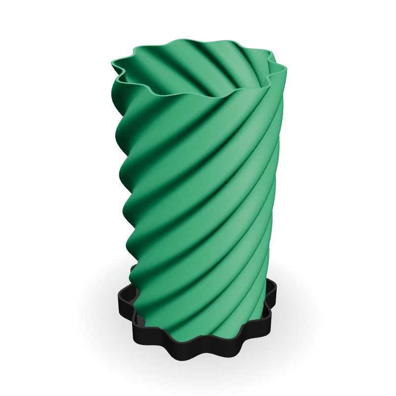 Vaso espiral de pétalas