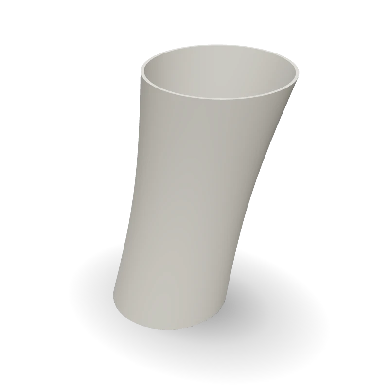 Vaso inclinado