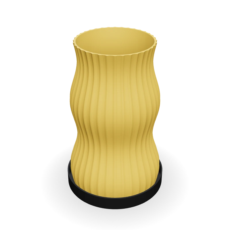 Vaso ondulado canelado